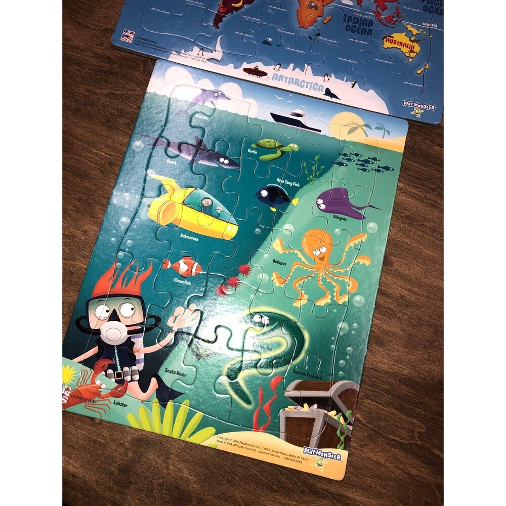 Set of 2 playmonster puzzles
